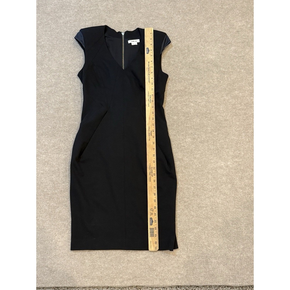 Helmut Lang Luxurious Wool Silk Blend Dress Black Size 0 Office Fancy Pencil - Picture 5 of 5